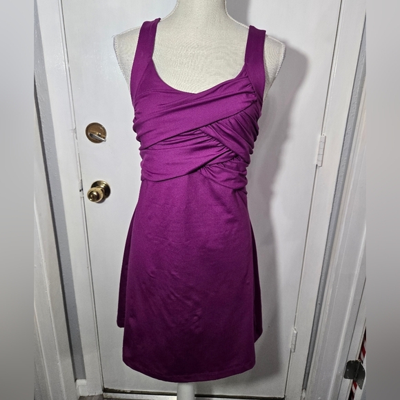 Athleta Tangelo Twist Front Dress Magenta Purple Sz Small - Picture 1 of 7